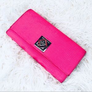 KATE SPADE Hot Pink Leather Gold Locket Wallet